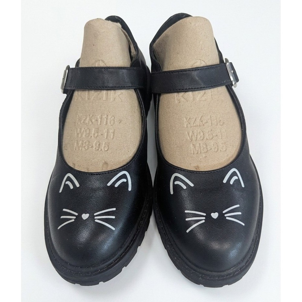 Hot Topic Mary Jane Cat Face Shoes, Black, Silver Buckle, 13220950, Size 9 - Picture 5 of 13